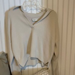 Soft white Abercrombie sweater